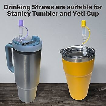 Amazon.com: Bendable Straws with Straw Covers Cap - 11 inch